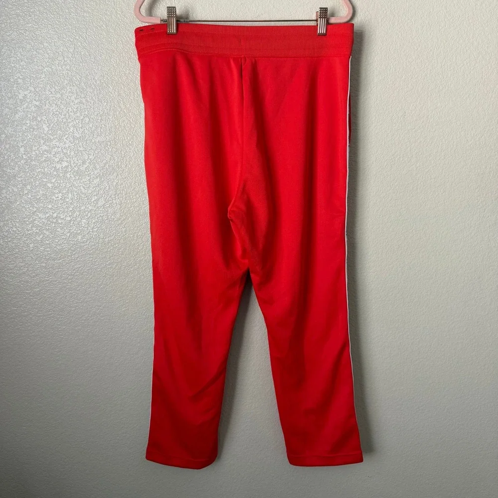 Nike Pants Womens Large Red Femme Track Floral Swoosh Logo Stripe Ankle Slim Fit